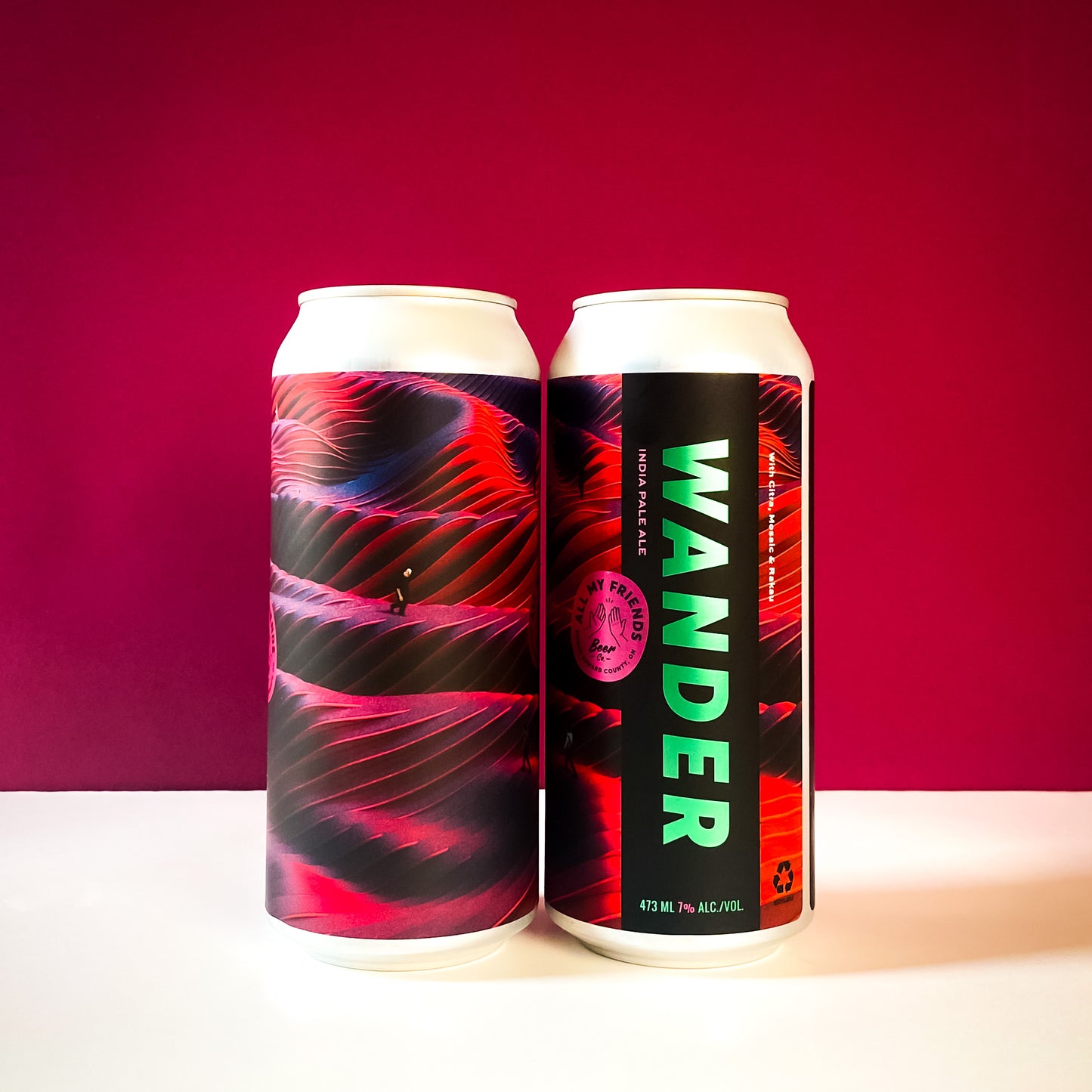 Wander - Hazy IPA w Citra, Mosaic, & Rakau 7% - 473ml Can