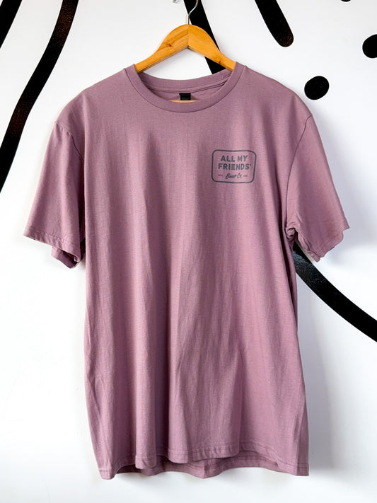 Purple AMF T-Shirt - Logo Front & Back